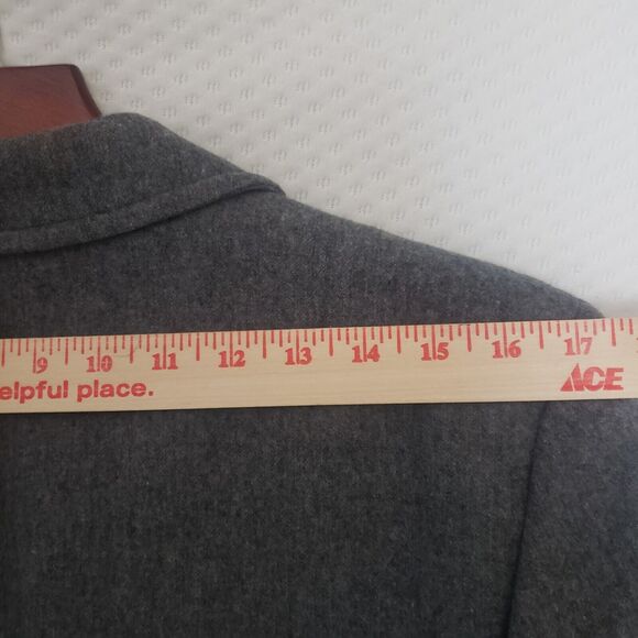 VTG Pendleton 100% Virgin Wool Old‎ Money Blazer Gray One Button Size 12 - Picture 10 of 12